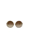 Linda Farrow Selene Round Sunglasses In Gradient Mocha In Brown