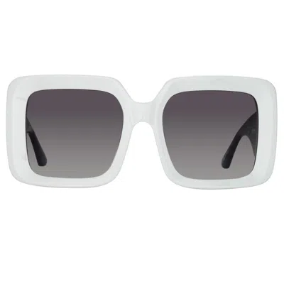 LINDA FARROW SHELLY OVERSIZED SUNGLASSES IN