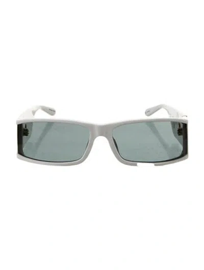 Pre-owned Linda Farrow Shield Tinted Sunglasses W/ Tags In White