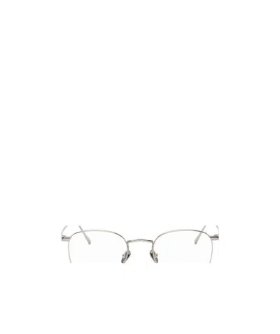 Linda Farrow Silver Round Frame Flat Mirror In White