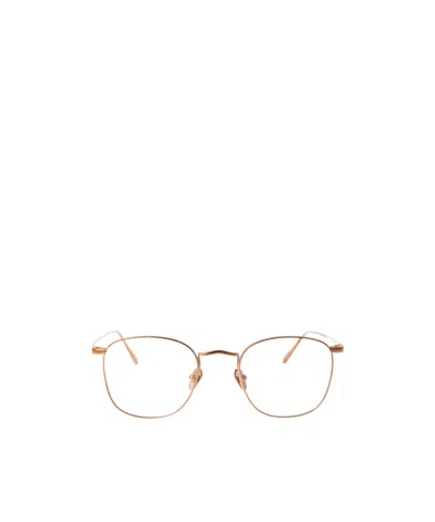Linda Farrow Simon Square Frame Glasses In Rosegold/optical