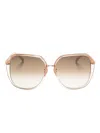 Linda Farrow Sofia Oversized-frame Sunglasses In 中性色