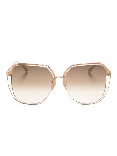 Linda Farrow Sofia Oversized-frame Sunglasses In 中性色