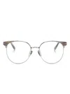 Linda Farrow Spence Round-frame Glasses In Silver