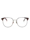 Linda Farrow Spence Square-frame Glasses In Silver