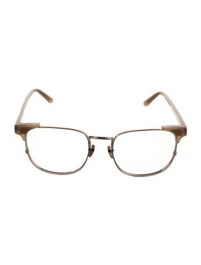 Pre-owned Linda Farrow Square Eyeglasses In Gold