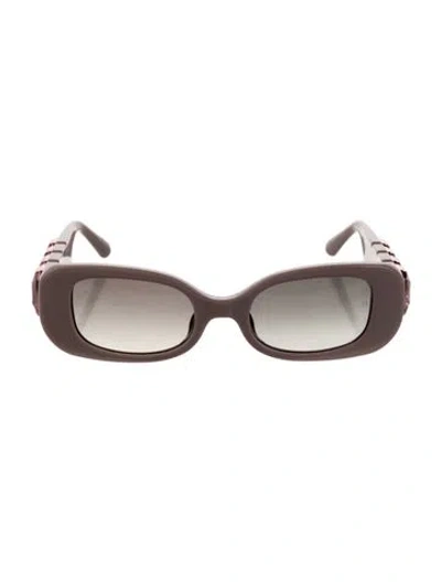 Pre-owned Linda Farrow Square Gradient Sunglasses In Pink