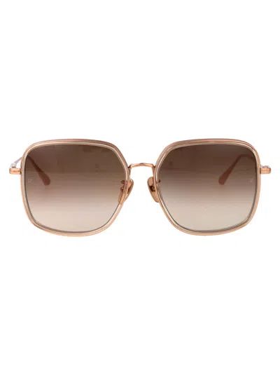 Linda Farrow Squared Sunglasses Lfl1581 C5 Sun C5 In Brown