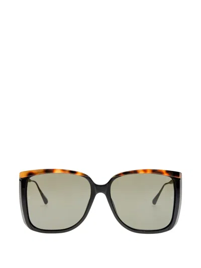 Linda Farrow Square-frame Sunglasses In Black