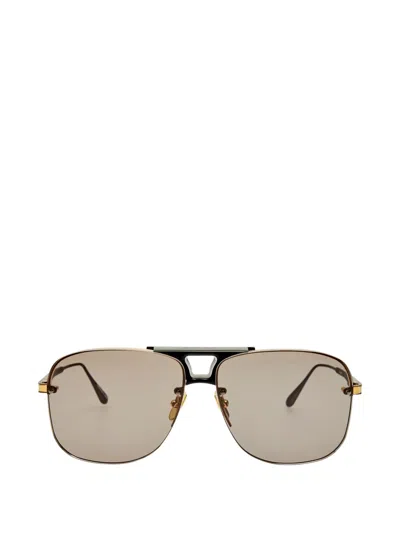 Linda Farrow Square-frame Sunglasses In Brown