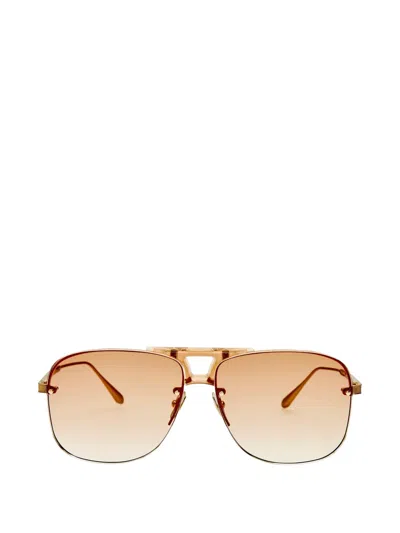 Linda Farrow Square-frame Sunglasses In Brown