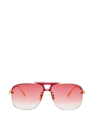 Linda Farrow Square-frame Sunglasses In Pink