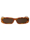 Linda Farrow Rectangular Sunglasses In 04 Saffron T-shell Light Gold Green