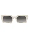 Linda Farrow 0 White Light Gold Grey Gradient Acetate Sunglasses In 07 White Light Gold Grey Gradient