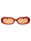 Linda Farrow Teracotta Yellow Gold Orange Gradient Acetate Sunglasses