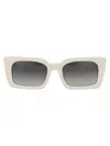 Linda Farrow 0 White Light Gold Grey Gradient Acetate Sunglasses