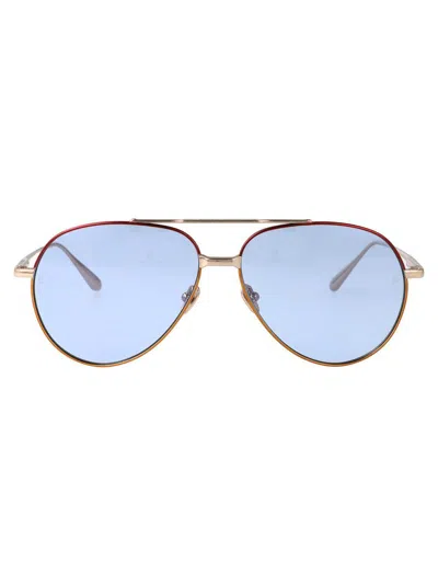 Linda Farrow Sunglasses In Lightgold/red/orange/blue