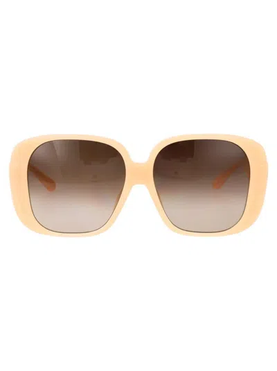 Linda Farrow Sunglasses In Peach/lightgold/mochagrad