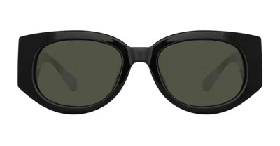 Linda Farrow Black Debbie Sunglasses