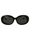 Linda Farrow Lina Sunglasses In Black/yellowgold/grey