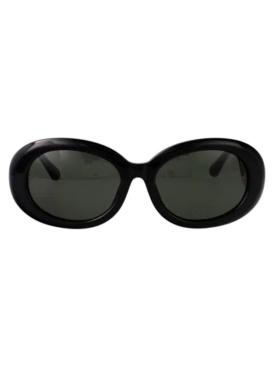 Linda Farrow Lina Sunglasses In Black/yellowgold/grey