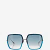 Linda Farrow Sunglasses In Clear Blue