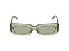 Linda Farrow The Attico Solid Color Rectangular Mini Marfa Sunglasses In Green