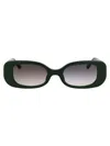 Linda Farrow Lola Rectangle Frame Sunglasses