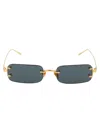 Linda Farrow Talor Rectangular Frame Sunglasses