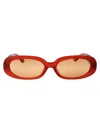 Linda Farrow Teracotta Yellow Gold Orange Gradient Acetate Sunglasses