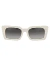 Linda Farrow 0 White Light Gold Grey Gradient Acetate Sunglasses