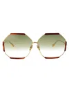 Linda Farrow Margot Oversize-frame Sunglasses