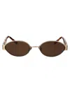 Linda Farrow Sadie - Light Gold / T-shell Sunglasses In Lightgold/t-shell/brown