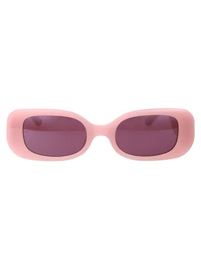 Linda Farrow Sunglasses In Lilac/lightgold/purple