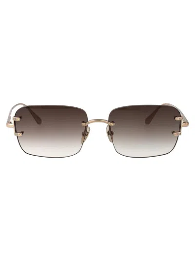 Linda Farrow Sunglasses In Gold