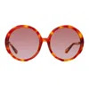 Linda Farrow Round Frame Sunglasses In Multicolor