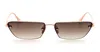 Linda Farrow Cleo - Rose Gold Sunglasses In Brown