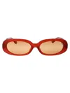 Linda Farrow Teracotta Yellow Gold Orange Gradient Acetate Sunglasses In Teracotta/yellowgold/orangegrad