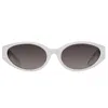Linda Farrow Lyra - White / Yellow Gold Sunglasses In White
