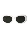 Linda Farrow Sunglasses In White/lightgold/grey