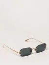 Linda Farrow Talor Rectangular Frame Sunglasses In Gold