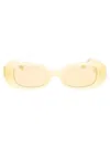 Linda Farrow Lola Sunglasses In Yellow/yellowcrystal/yellow