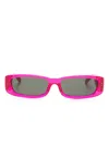 Linda Farrow Talita Rectangle-frame Sunglasses In Pink