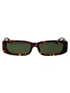 Linda Farrow Talita Sunglasses In 02 Dark T-shell Light Gold Green