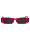 Linda Farrow Sunglasses Lfl1419 C7 Sun C7 In Neonpink/lightgold/grey