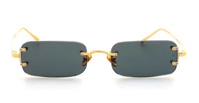 Linda Farrow Taylor - Yellow Gold / Green Lens Sunglasses