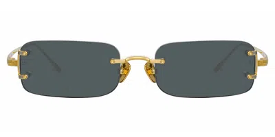 Linda Farrow Taylor Lfl1131 C1 Occhiali Da Sole Oro Per Donna In Transparent