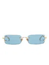 Linda Farrow Taylor Sunglasses In Gold