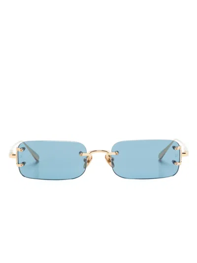 Linda Farrow Taylor Sunglasses In Gold