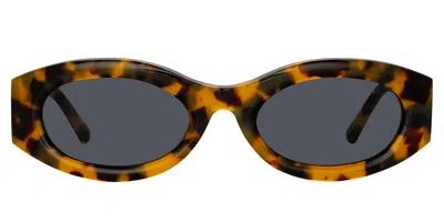 Linda Farrow The Attico Berta Attico38 C8 Occhiali Da Sole Tartarugatishell Per Uomo In Black